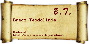 Brecz Teodolinda névjegykártya